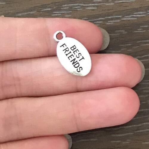 20PCS DIY Charms Bohemian Best Friends Charm Zinc Alloy friends Pendant Charm for Bracelet Necklace Earrings Jewelry Making