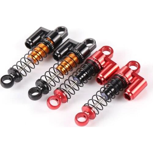 4Pcs Damper Absorber Sets Aluminum Shock Parts Axial SCX24 Aluminum Capped Oil Filled Shock for RC Car 1/10 Truck