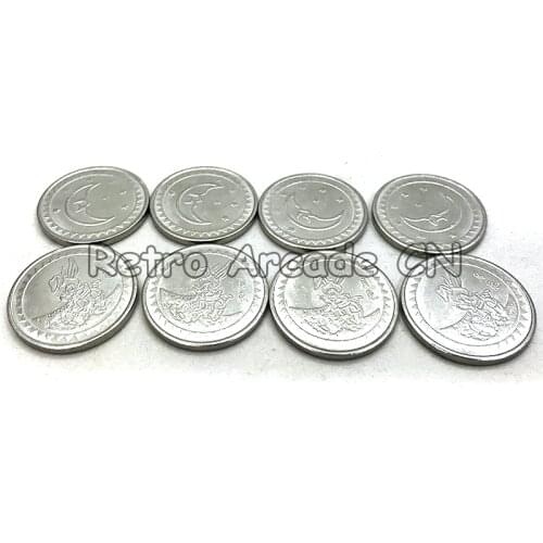 Arcade Style Gaming Coin Tokens 25*1.85mm Stainless steel tokens for Arcade MAME Amusement Machine Cabinet 100pcs/pack