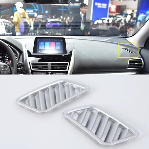 Car Styling 2PCS ABS Matte Interior Upper Air Vent Outlet Cover Trim For Mitsubishi Eclipse Cross 2018 2019 Left Hand Drive