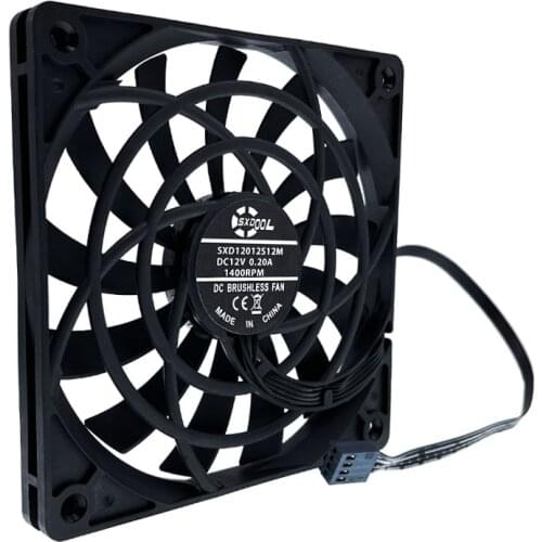 Mute 120mm 12cm PWM Cooling Fan Slim 12mm,New 120X120X12mm DC 12V 0.20A 1400RPM Computer PC Case Chassis Cooler Quiet Low Noise