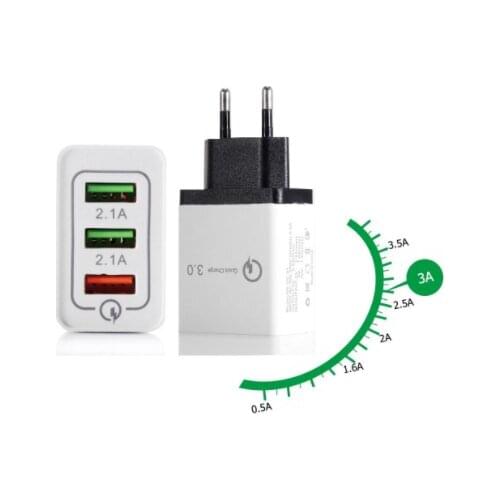 3 Ports Quick Charger QC3.0 Phone USB Charger Fast Charging EU Plug Mobile Phone Charger For Samsung S9 S10 Xiaomi mi 9