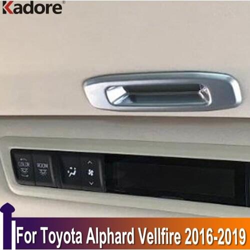 For Toyota Alphard Vellfire 2016 2017 2018 2019 Carbon Fiber Skylight Handle Cover Trim Sunroof Decoration Sticker Car Styling