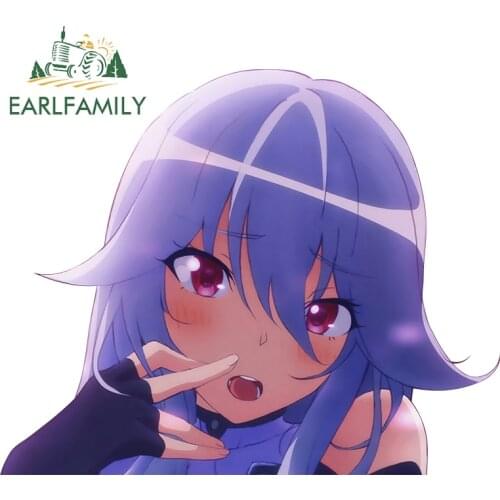 EARLFAMILY 13cm x 10.6cm for Masou Gakuen HxH Chidorigafuchi Aine Car Stickers Anime Scratch-proof Surfboard Personality Decal