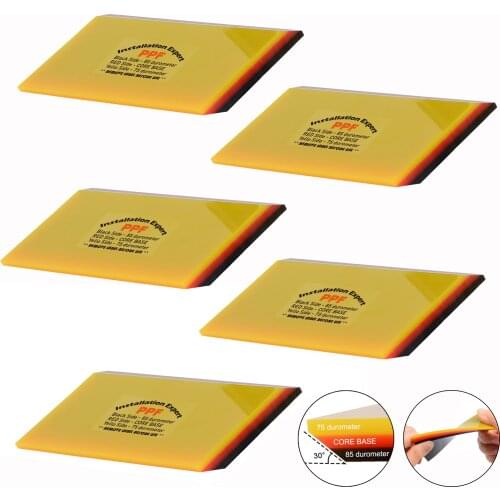EHDIS 3/5pcs Soft PPF Rubber Scraper Glass Ice Snow Shovel Squeegee Car Dry Cleaning Tools Window Washing Water Wiper Brushes