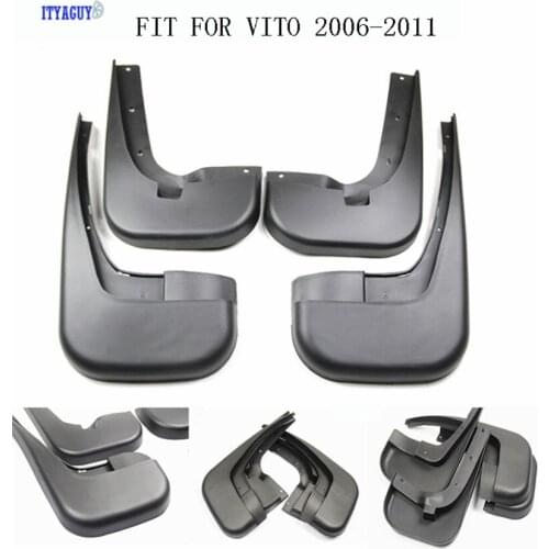Fender Guitar Car Front Rear Fenders Mud Flap For VITO 2008 2009 2010 20114pcs Mudguards Splash Flap Accessories