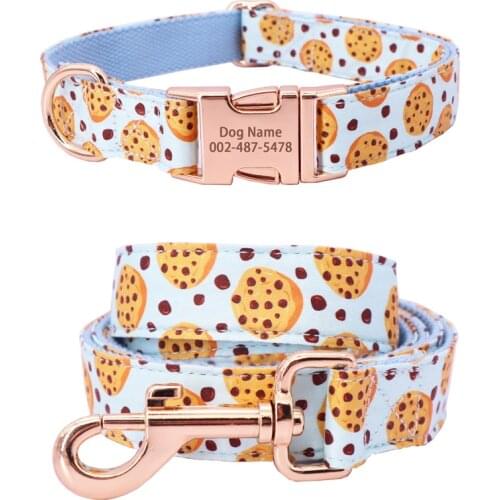 Biscuits Dog Collar Bow Tie with Metal Buckle Big and Small Dog&Cat Collar Pet Accessories