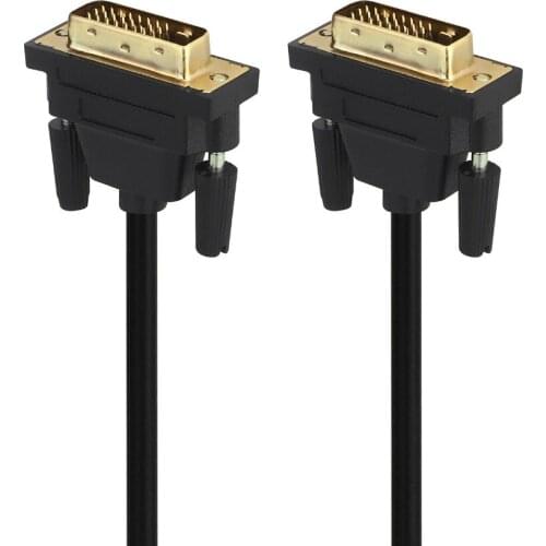 DVI Cable DVI to DVI-D 24+1 Dual Link Gold Plated Male to Male 15M and 20M for Computer Project Monitor Digital Vide