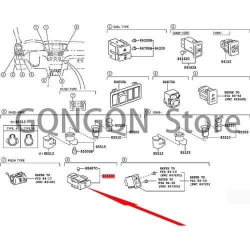 CAR air conditioning panel clock cooler switch 2004-2017toy ota cor ol la control switch button air conditioning switch