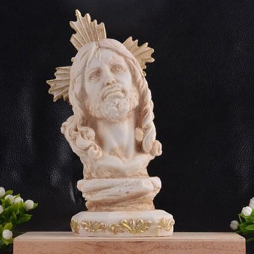 Creative Jesus Statue Resin Christ Pray Decoration Home office Decor Crafts Candlestick Christian Statue Religious gift