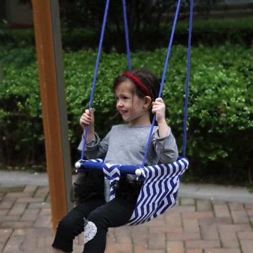 Secure Baby Hanging Swing Seat Chair For Toddler Baby Swings For Infants Canvas Toddler Swing With Soft Backrest Cushion