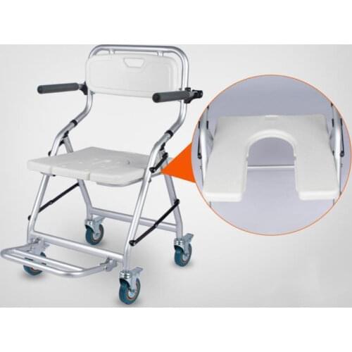 Lightweight aluminum alloy disabled shower chair anti-rust sturdy bathroom stool safe high load-bearing elderly toilet seat
