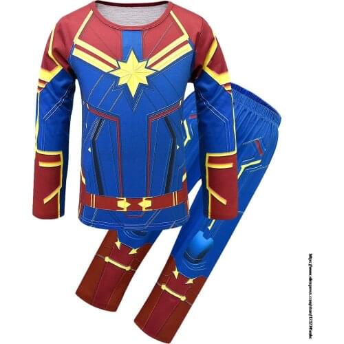 Hot selling SpiderMan Boys clothes childrens suit Superhero Avengers boys and girls pajamas halloween costume for kids