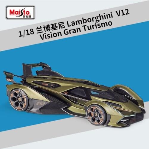Maisto 1:18 Lamborghini V12 Vision Grand Turismo Simulation Alloy Finished Car Model With Base Collection Ornament Gifts