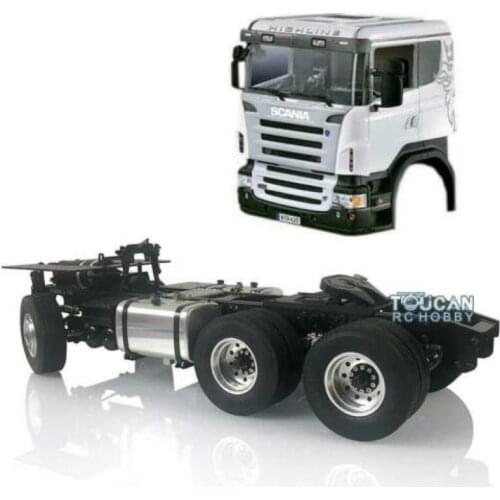 LESU RC 1/14 Sca 6*4 Metal Chassis DIY Cabin Tractor Truck THZH0306-SMT4