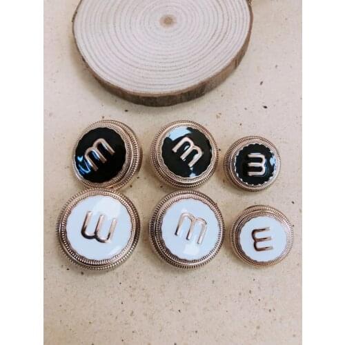10Pcs/Lot Fashion High-grade metal button gold colorz sweater coat decoration buttons handmade accessories DIY