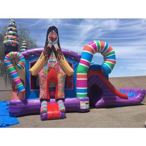 Factory price inflatable bouncer slide,inflatable bouncy castle with slide