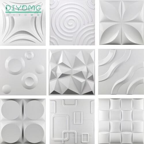 New 3D Wall Stickers Tile Panel PVC Mold Plaster Wall Decor Brick Living Room Hotel Clothing Store Wallpaper Mural 30x30cm Panel