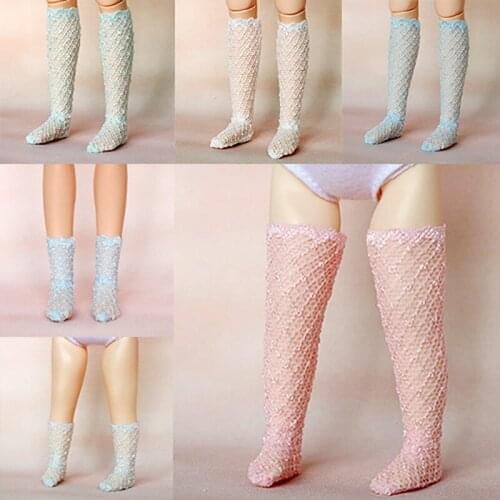 New 1 Pairs Diamond Blyth Doll Lacy Knee Highs Stocks for doll Clothes Accessories fit(for Blyth,Barbies,azone,ob24,1/6 Doll)