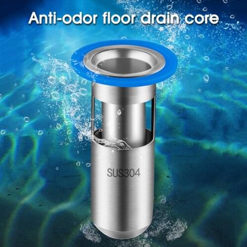 New 304 Stainless Steel Floor Bathroom Drain Hydraulic Shutter Core Deodorant Anti-water Antiblocking Deep Water Seal dropship