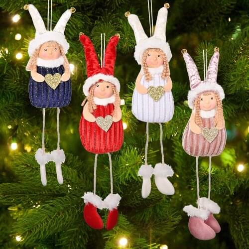 Christmas Angel Doll Bell Pendant Merry Christmas Decoration Christmas Tree Ornaments Home Scene Decoration Christmas Gifts