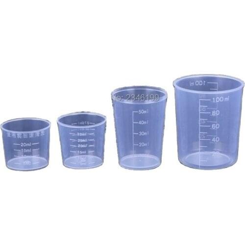 15ML20ML30ML50ML100ML120ML 100pcs/Lot Translucent Measuring Cups With double-sided Scale,With Cap ,Oral Solution Plastic Cups