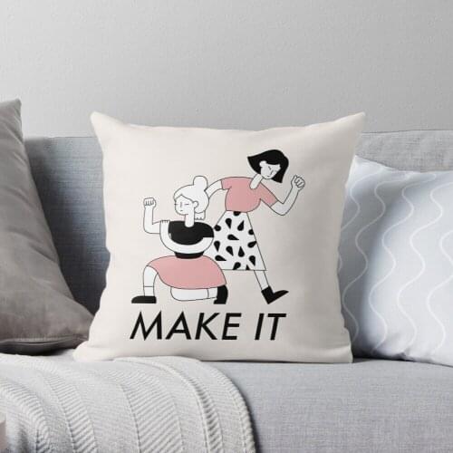 Make It Throw Pillow Cushion Cover Polyester throw pillows case on sofa home living room car seat decor 45x45cm