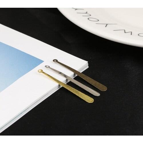 SEA MEW 100 PCS 4*38mm Metal Iron Long Pendant Gold Rhodium Bronze Earrings Jewelry Accessories