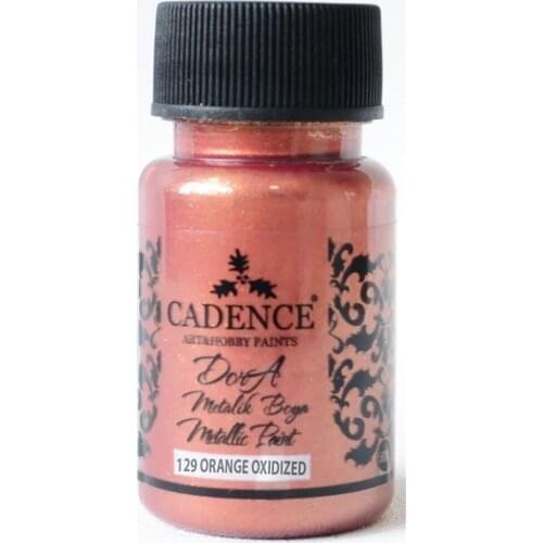 Cadence Dora Silvery Metallic Paint 129-Oksit Orange 50ml