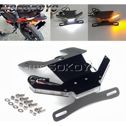 LED Light Tail Tidy Fender Eliminator Registration License Plate Holder Bracket Kit for Yamaha YZF R25 R3 MT-25 MT-03 2014-2020