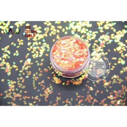 TCR334 American Fantasy Iridescent Orange Colors Diamond Shape 2MM Size Glitter Spangles for nail art and DIY decoration