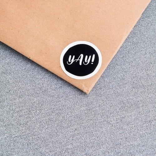 #27BGJ-40mm Commodity stickers, bread, milk, yogurt packaging, gift box labels, birthdays, logos, custom stickers “YAY