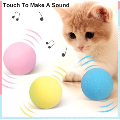 Smart Cat Toys Interactive Ball Catnip Cat Training Toy Pet Playing Ball Pet Squeaky Supplies Products Toy for Cats Kitten Kitty