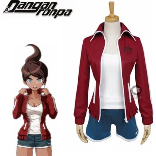 Dangan Ronpa Danganronpa Cosplay Aoi Asahina Uniform Wine Red Shorts For Women Girls Anime Halloween Party Cosplay Costumes