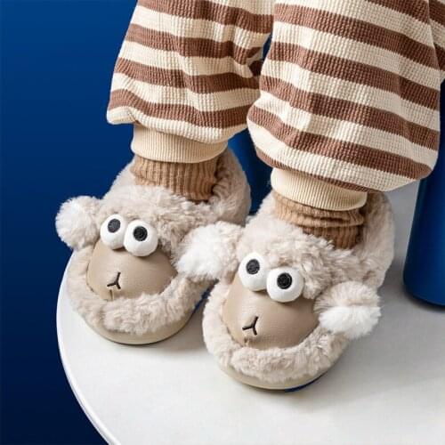 Cheerful Mario Boys Girls Premium Soft Plush Slippers Cartoon Warm Winter House Shoes