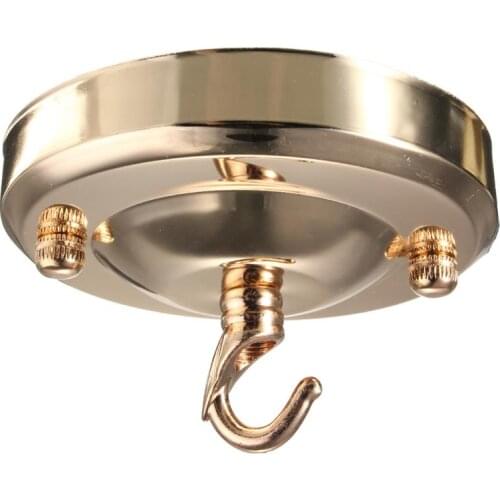 Retro Vintage Ceiling Hook Circular Plate Holder Chandelier Lamp Light