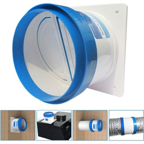 PVC Exhaust Fan Check Valve for Bathroom Kitchen One-wat Valve Round Pipe Backdraft Damper ABS Ventilation Grill system