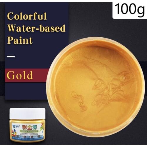 Gold Acrylic Paint Metal Lacquer Wood Varnish Coating Quick-drying&Anti-rust for Crafts Furniture Statuary Coloring 100g