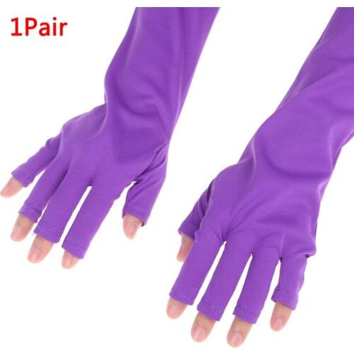 25/40cm Protection UV Light Lamp Gel Polish Tips Nail Mittens Tool 1Pair Nail Art Anti-ultraviolet Open-Toed Gloves