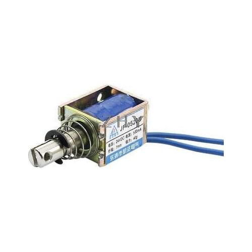 1PC JF-0520B 13x16.5x20 DC 6V DC 12V DC 24V 500mA Suction 4N Stroke 7mm Push Pull Type Open Frame Solenoid Electromagnet