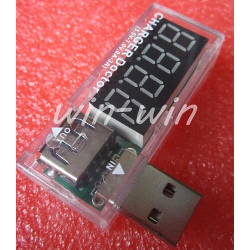 1 USB Charger Doctor Voltage Ammeter Battery Tester Power Detector Transparent Diy Kit Tantalum Capacitor diy electronics
