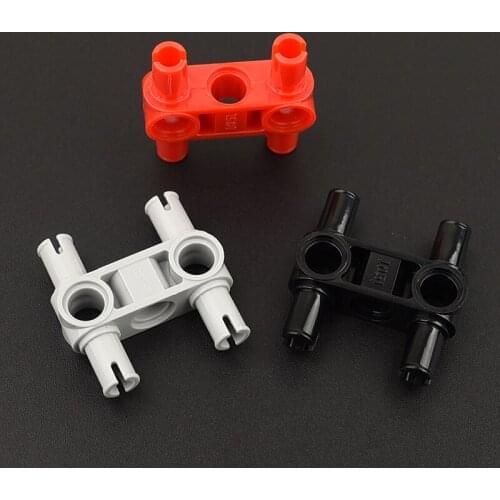10Pcs 48989 High-Tech Pins Connector Hub Perpendicular 3L with 4 Pins MOC Building Block Brick Parts DIY Educational Spare Toys
