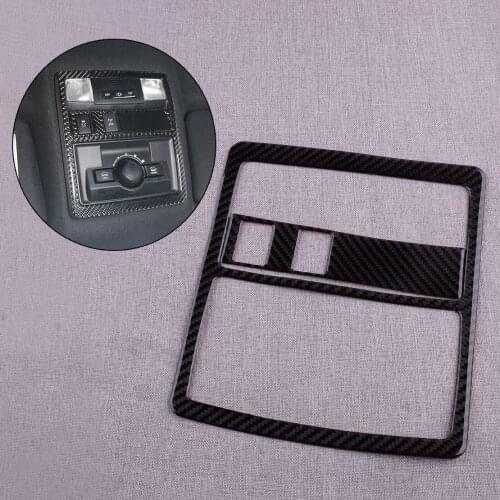 2Pcs/Set Car Front Row Reading Light Cover Frame Trim Carbon Fiber Fit for Toyota Tacoma 2020 2019 2018 2017 2016 2015