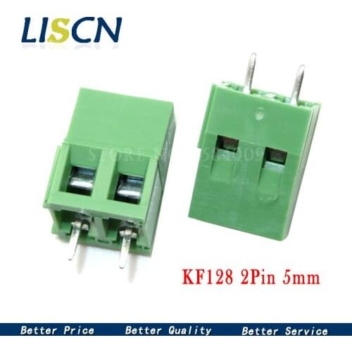 20PCS KF128-2P 5.08mm KF128 2 Pin Green Connect PCB Terminal Screw Terminal Connector Splice connector