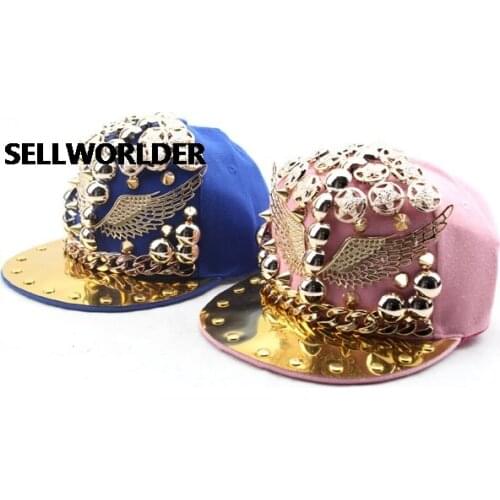 2021 SELLWORLDER Chilren Baseball Caps Rivet Casual Eagle Fashion Hip-hop Hats & Caps