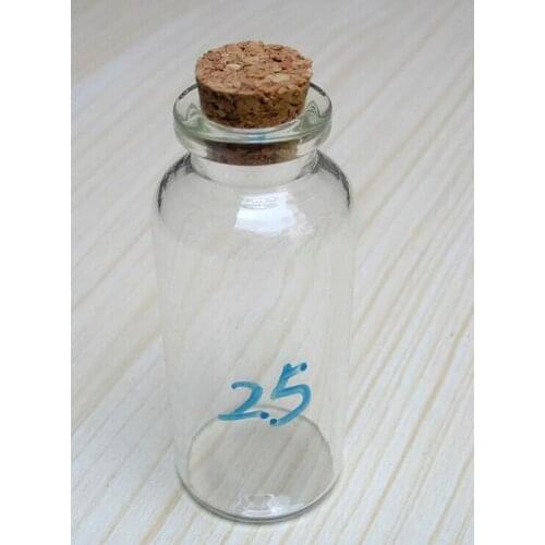 350pcs 25ml Transparent Glass Bottle with Cork Stopper Glass Jar Wishing Bottle