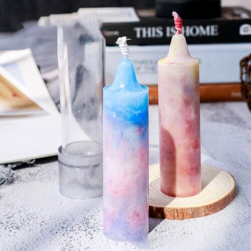 3D Cylinder Candle Mold DIY Handcraft Mould For Candle Making Scented Candle Mold Soap Mould Tools Creative Church Head Steeple