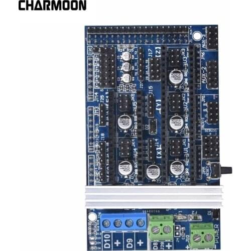 3D Printer Control Board Ramps 1.6 Expansion Panel 4 layers PCBs with Heatsink Parts Upgraded Ramps 1.4 Compatible Mega 2560