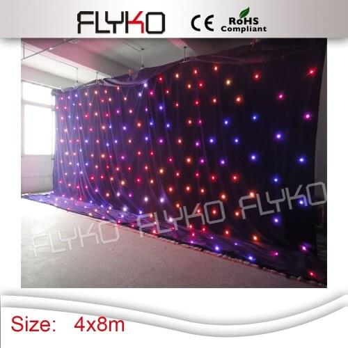 4M*8M LED Star Curtain With Controller Super Price RGB/RGBW Color Mixing,LED Wedding Backdrops LED DJ Backdorps