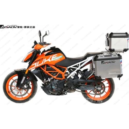For KTM 390DUKE Aluminum Top Case Side Boxes Motorcycle Luggage Box Storage Case Steel Rack